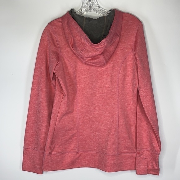 REI Pink Heathered Hooded Full Zip Sweatshirt - Picture 2 of 6